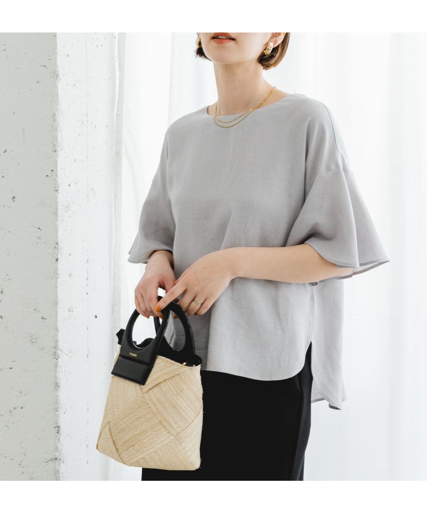 【アーバンリサーチ ロッソ/URBAN RESEARCH ROSSO】のF by ROSSO リネンフレアスリーブブラウス 人気、トレンドファッション・服の通販 founy(ファニー) 　ファッション　Fashion　レディースファッション　Fashion for Women　トップス・カットソー　Cut & Sew Tops　シャツ・ブラウス・オフィスカジュアル　Elegant Blouses & Button-Ups　2025年　2025　2025春夏・S/S　Spring/Summer 2025 SS25　スリーブ　Sleeve, Long Sleeve / Short Sleeve　バランス　Balance, Style Balance　フレア　Flare, Flared　ボックス　Boxy, Box Shape　ラウンド　Round, Round Neck　リネン　Linen, Linen Fabric　夏　Summer　S/S・春夏　SS, Spring/Summer, Warm Season　 other-1|ID: prp329100004539349 ipo3291000000033057149