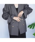 【ジュノア/JUNOAH】のスリーブリボンシャツジャケット グレー|ID: prp329100004539350 ipo3291000000033845305