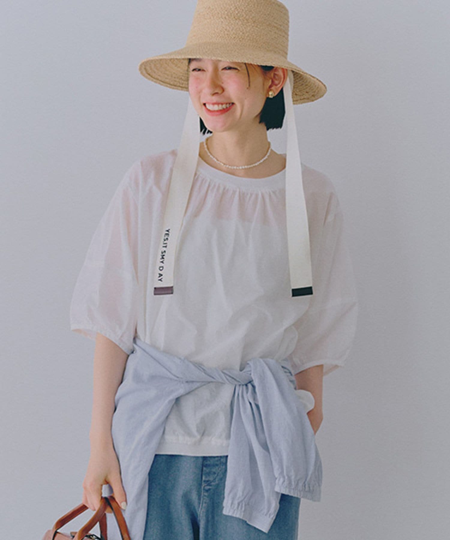 【スタディオ クリップ/studio CLIP】のラミー混リブ付きシアーTブラウス 人気、トレンドファッション・服の通販 founy(ファニー) 　ファッション　Fashion　レディースファッション　Ladies' Fashion Online　トップス・カットソー　Tops/Tshirt　シャツ/ブラウス　Shirts/Blouses　おすすめ　Recommend　カットソー　Cut And Sew　サロペット　Overalls　シアー　Sheer　スリーブ　Sleeve　デニム　Denim　バランス　Balance　 other-1|ID: prp329100004539358 ipo3291000000032660253