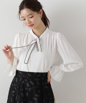 【プロポーション ボディドレッシング/PROPORTION BODY DRESSING】のボウタイブラウス 人気、トレンドファッション・服の通販 founy(ファニー) ファッション Fashion レディースファッション WOMEN トップス・カットソー Tops/Tshirt シャツ/ブラウス Shirts/Blouses スリーブ Sleeve 無地 Plain Color |ID:prp329100004539375