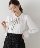 【プロポーション ボディドレッシング/PROPORTION BODY DRESSING】のボウタイブラウス 人気、トレンドファッション・服の通販 founy(ファニー) ファッション Fashion レディースファッション WOMEN トップス・カットソー Tops/Tshirt シャツ/ブラウス Shirts/Blouses スリーブ Sleeve 無地 Plain Color thumbnail エクリュ×ブラック1|ID: prp329100004539375 ipo3291000000032073895