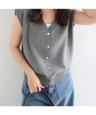 【その他のブランド/Other】のメタルボタン ノースリーブ ニット トップス グレー|ID: prp329100004539384 ipo3291000000032755271