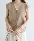 【その他のブランド/Other】のメタルボタン ノースリーブ ニット トップス ベージュ|ID: prp329100004539384 ipo3291000000032755272