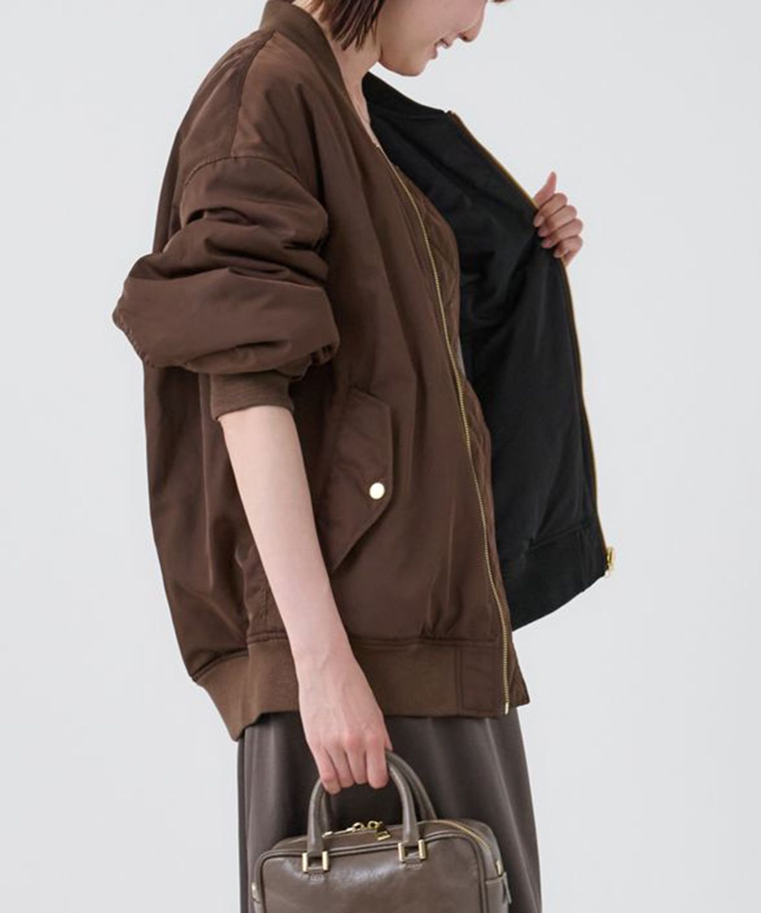 【バビロン/BABYLONE / KIDS】のリバーシブルMA-1 インテリア・キッズ・メンズ・レディースファッション・服の通販 founy(ファニー) 　ファッション　Fashion　キッズファッション　KIDS　コンパクト　Compact　フェミニン　Feminine　ボトム　Bottom　ポケット　Pocket　リバーシブル　Reversible　おすすめ　Recommend　2025年　2025　【新色】ブラウン×ブラック50|ID: prp329100004539395 ipo3291000000032074016