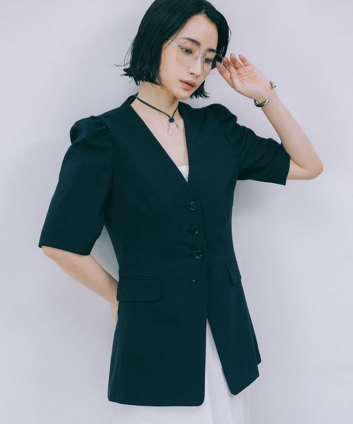 【バビロン/BABYLONE / KIDS】の【柳橋唯さんコラボアイテム】5分袖パフスリーブジャケット インテリア・キッズ・メンズ・レディースファッション・服の通販 founy(ファニー) https://founy.com/ ファッション Fashion キッズファッション KIDS アウター Coat Outerwear /Kids 吸水 Water Absorption ジャケット Jacket スタイリッシュ Stylish デニム Denim バランス Balance フェミニン Feminine マニッシュ Mannish 夏 Summer |ID: prp329100004539398 ipo3291000000032074025