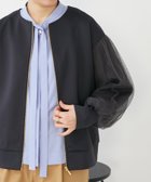 【ルクールブラン/le.coeur blanc】の《手洗い可能》チュールスリーブダンボールブルゾン C/グレー|ID: prp329100004539707 ipo3291000000033206740