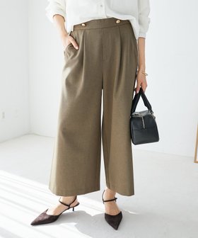 【ルクールブラン/le.coeur blanc】のリネンライクワイドクロップドパンツ 人気、トレンドファッション・服の通販 founy(ファニー) ファッション Fashion レディースファッション WOMEN パンツ Pants ウェーブ Wave クロップド Cropped バランス Balance フロント Front ワイド Wide 人気 Popularity 定番 Standard |ID:prp329100004539713