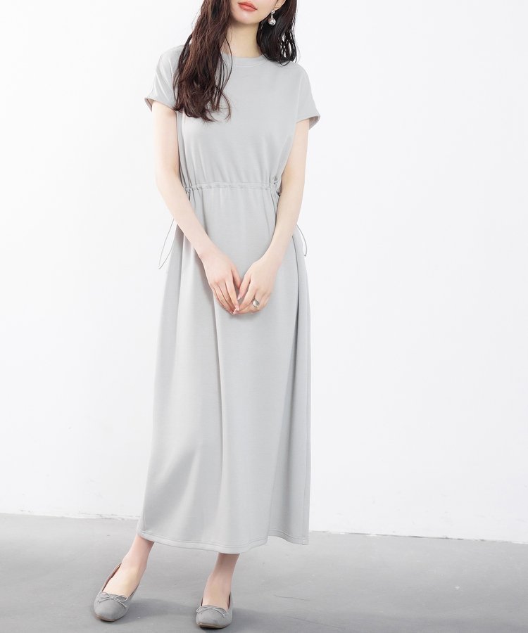【セゾンドパピヨン/SAISON DE PAPILLON】のポンチ素材フレンチスリーブワンピース 人気、トレンドファッション・服の通販 founy(ファニー) 　ファッション　Fashion　レディースファッション　WOMEN　ワンピース　Dress　サンダル　Sandals　スニーカー　Sneakers　スリーブ　Sleeve　フレンチ　French　ミモレ　Mimore　 other-1|ID: prp329100004539748 ipo3291000000032404129