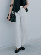【ミラオーウェン/Mila Owen】の【ウォッシャブル】撥水加工カットオフワイドデニムパンツ WHT[001]|ID: prp329100004539752 ipo3291000000033442300