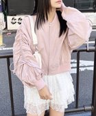 【イング/INGNI】のINGNI/袖ドロストリボン付MA-1 ピンク|ID: prp329100004539753 ipo3291000000032235047