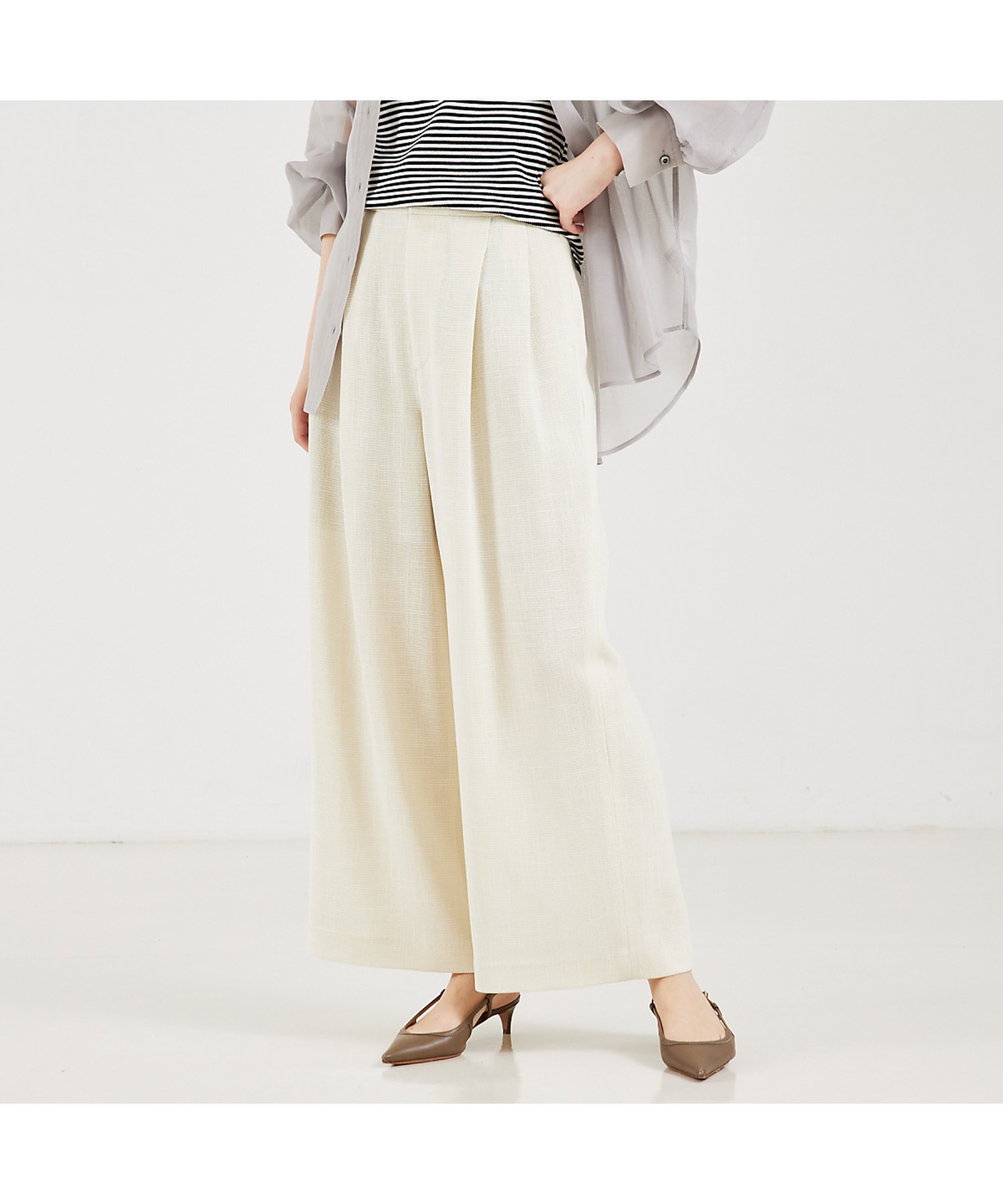 【カリテ/qualite】の【セットアップ対応】カラミツイードワイドパンツ 人気、トレンドファッション・服の通販 founy(ファニー) 　ファッション　Fashion　レディースファッション　WOMEN　セットアップ　Setup　パンツ　Pants　おすすめ　Recommend　セットアップ　Set Up　メッシュ　Mesh　ワイド　Wide　ビジネス 仕事 通勤　Business　 other-1|ID: prp329100004539802 ipo3291000000032076999