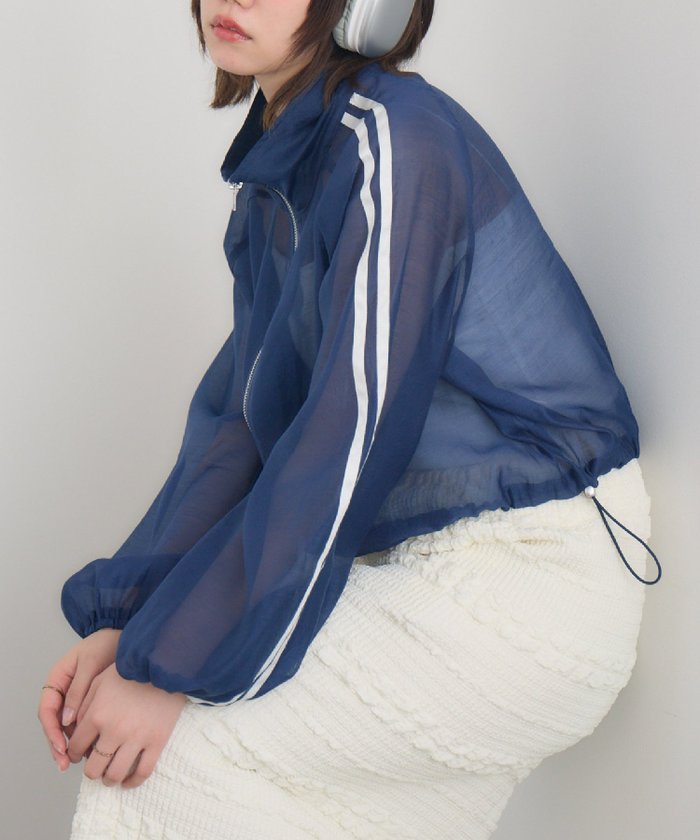 【レトロガール/RETRO GIRL】のシアートラックJK インテリア・キッズ・メンズ・レディースファッション・服の通販 founy(ファニー) https://founy.com/ ファッション Fashion レディースファッション WOMEN おすすめ Recommend ガーリー Girly シアー Sheer ジャケット Jacket トレンド Trend ベーシック Basic 夏 Summer 春 Spring S/S・春夏 Ss・Spring/Summer 羽織 Haori |ID: prp329100004539814 ipo3291000000032077045