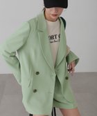 【フリーズマート/FREE'S MART】の低身長サイズ/Sシリーズ 気流染めダブルジャケット 人気、トレンドファッション・服の通販 founy(ファニー) ファッション Fashion レディースファッション WOMEN アウター Coat Outerwear ジャケット Jackets ショート Short ジャケット Jacket スリット Slit セットアップ Set Up ダブル Double トレンド Trend ワイド Wide 春 Spring thumbnail ライトグリーン|ID: prp329100004539823 ipo3291000000032261757