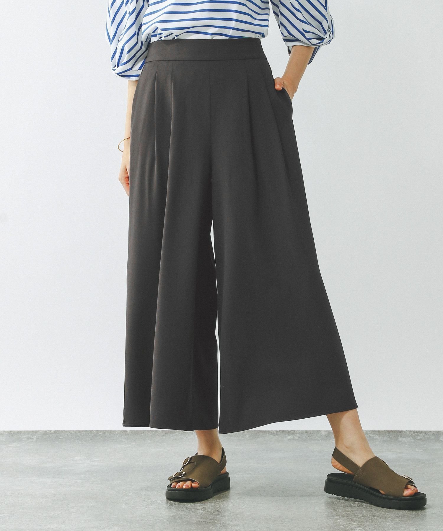 【グローバルワーク/GLOBAL WORK】のリラックススマートフレアワイドパンツ/290015 人気、トレンドファッション・服の通販 founy(ファニー) 　ファッション　Fashion　レディースファッション　Ladies' Fashion Online　パンツ　Pants　シューズ　Shoes　ジャケット　Jacket　ストレッチ　Stretch　セットアップ　Set Up　半袖　Short Sleeve　夏　Summer　春　Spring　 other-1|ID: prp329100004539875 ipo3291000000032611802