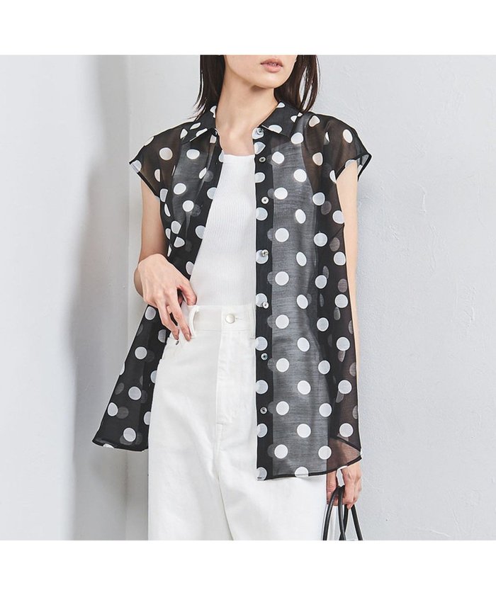 【その他のブランド/Other】のオーガンジー プリント ノースリーブ シャツ インテリア・キッズ・メンズ・レディースファッション・服の通販 founy(ファニー) https://founy.com/ ファッション Fashion レディースファッション WOMEN トップス・カットソー Tops/Tshirt キャミソール / ノースリーブ No Sleeves シャツ/ブラウス Shirts/Blouses インナー Inner エアリー Airy オーガンジー Organdy カーディガン Cardigan シアー Sheer ジャケット Jacket スニーカー Sneakers ノースリーブ No Sleeve フォルム Form プリント Print ボトム Bottom ビジネス 仕事 通勤 Business 夏 Summer |ID: prp329100004539876 ipo3291000000032284941