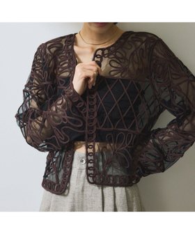 【アダム エ ロペ/ADAM ET ROPE'】の【WEB限定】・【新色追加】チュール刺繍カーディガン 人気、トレンドファッション・服の通販 founy(ファニー) ファッション Fashion レディースファッション WOMEN トップス・カットソー Tops/Tshirt カーディガン Cardigans 2025年 2025 2025春夏・S/S Ss,Spring/Summer,2025 エレガント 上品 Elegant カーディガン Cardigan クロップド Cropped チュール Tulle 人気 Popularity 夏 Summer 定番 Standard 春 Spring S/S・春夏 Ss・Spring/Summer 洗える Washable |ID:prp329100004539880