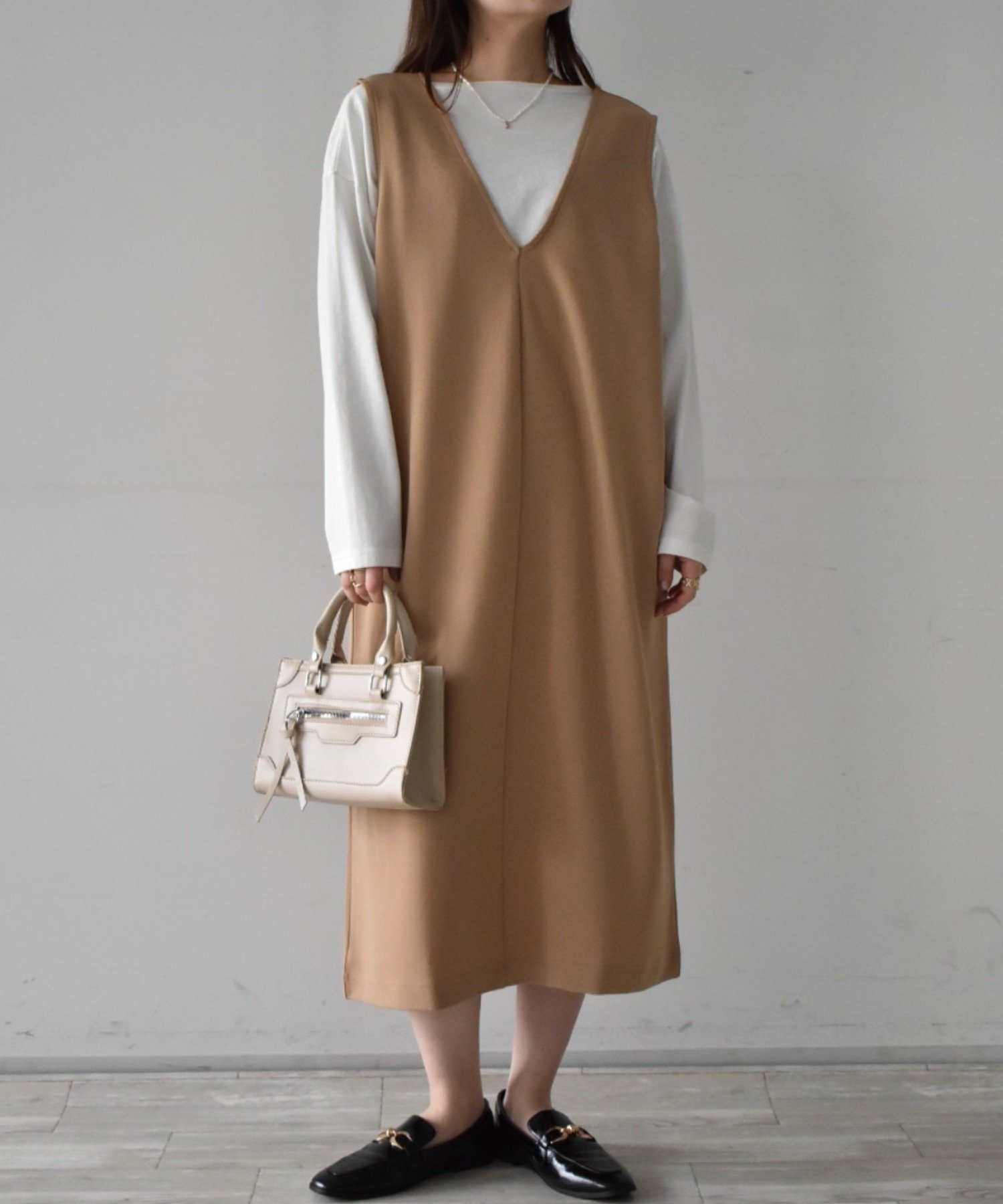 【ラナン/Ranan】のひんやり!ジャンパースカート インテリア・キッズ・メンズ・レディースファッション・服の通販 founy(ファニー) 　ファッション　Fashion　レディースファッション　Ladies' Fashion Online　スカート　Skirt　インナー　Inner　カットソー　Cut And Sew　スリット　Slit　ポケット　Pocket　ロング　Long　夏　Summer　キャメル|ID: prp329100004539915 ipo3291000000032671085