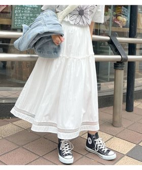 【フューティアランド/futier land】のティアードレースラインコットンブレンドスカート 人気、トレンドファッション・服の通販 founy(ファニー) ファッション Fashion レディースファッション Ladies' Fashion Online スカート Skirt 春 Spring サンダル Sandals シンプル Simple スニーカー Sneakers フィット Fit フェミニン Feminine レース Race S/S・春夏 Ss・Spring/Summer おすすめ Recommend 夏 Summer |ID:prp329100004539967