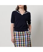【ユナイテッドアローズ/UNITED ARROWS】のスカラップ セーラーカラー ショートスリーブニット NAVY|ID: prp329100004539977 ipo3291000000032611382