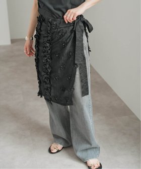 【スピック&スパン/Spick & Span】のcrinkle crinkle crinkle Frill rayon shantung apron skirt 人気、トレンドファッション・服の通販 founy(ファニー) ファッション Fashion レディースファッション Fashion for Women スカート Skirts |ID:prp329100004539980