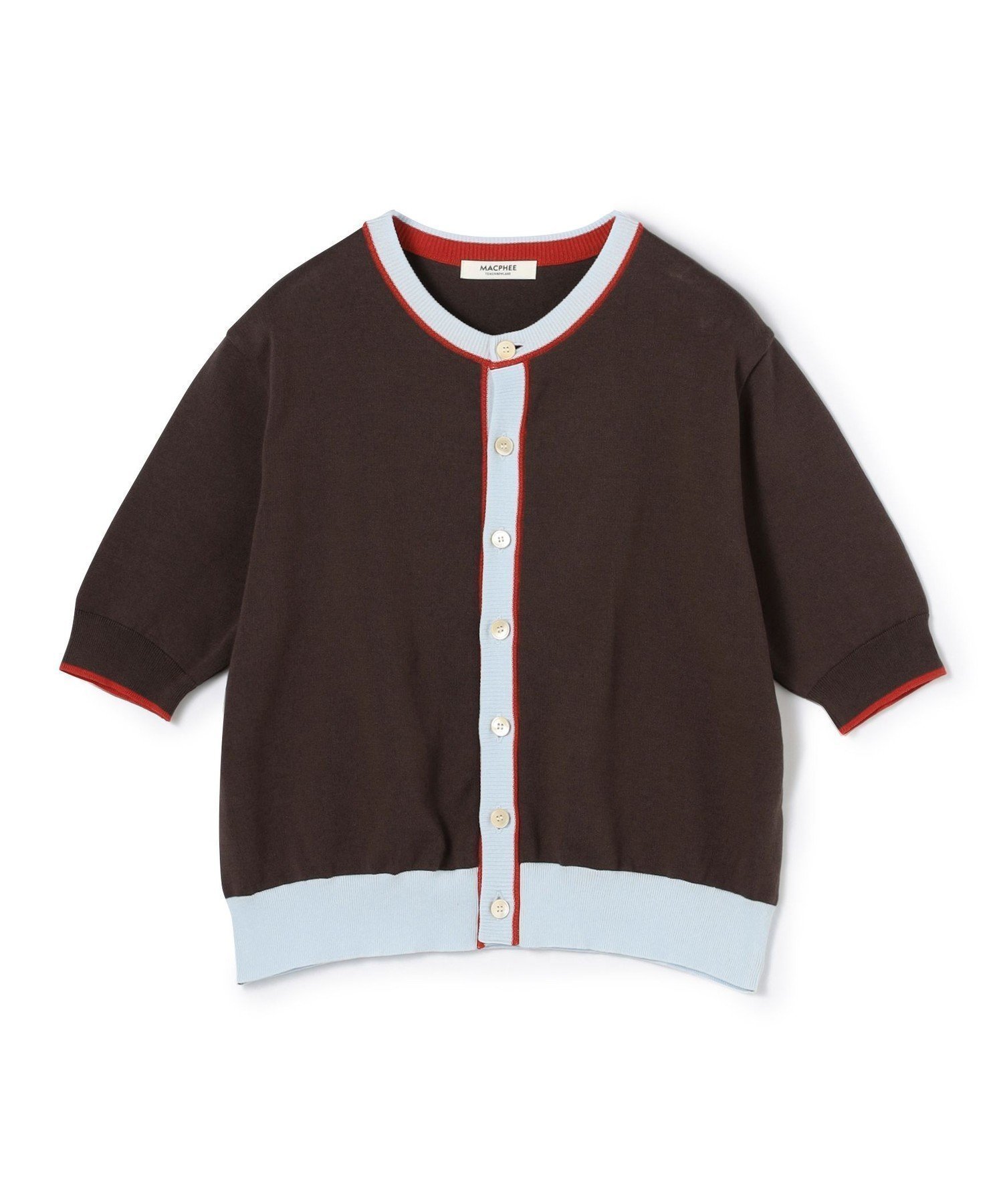 【トゥモローランド/TOMORROWLAND】のドライコットン ハーフスリーブカーディガン インテリア・キッズ・メンズ・レディースファッション・服の通販 founy(ファニー) 　ファッション　Fashion　レディースファッション　WOMEN　トップス・カットソー　Tops/Tshirt　カーディガン　Cardigans　おすすめ　Recommend　カーディガン　Cardigan　スリーブ　Sleeve　バランス　Balance　ベーシック　Basic　定番　Standard　48 ダークブラウン系|ID: prp329100004539981 ipo3291000000032078104