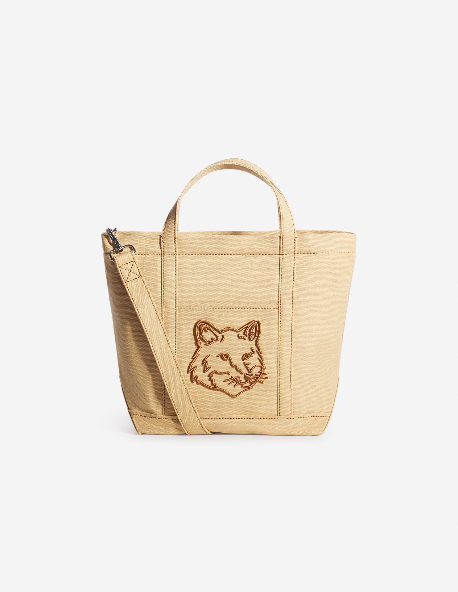 【メゾン キツネ/MAISON KITSUNE】のMaison Kitsune/FOX HEAD SMALL TOTE インテリア・キッズ・メンズ・レディースファッション・服の通販 founy(ファニー) 　ファッション　Fashion　レディースファッション　WOMEN　バッグ　Bag　キャンバス　Canvas　グログラン　Grosgrain　フロント　Front　ポケット　Pocket　ラップ　Wrap　夏　Summer　S/S・春夏　Ss・Spring/Summer　CORK|ID: prp329100004539984 ipo3291000000032078118