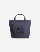 【メゾン キツネ/MAISON KITSUNE】のMaison Kitsune/FOX HEAD SMALL TOTE 人気、トレンドファッション・服の通販 founy(ファニー) ファッション Fashion レディースファッション WOMEN バッグ Bag キャンバス Canvas グログラン Grosgrain フロント Front ポケット Pocket ラップ Wrap 夏 Summer S/S・春夏 Ss・Spring/Summer thumbnail IRIS BLACK|ID: prp329100004539984 ipo3291000000032078120