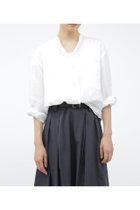 【マーガレットハウエル/MARGARET HOWELL】のSHIRTING LINEN 人気、トレンドファッション・服の通販 founy(ファニー) ファッション Fashion レディースファッション Fashion for Women トップス・カットソー Cut & Sew Tops シャツ・ブラウス・オフィスカジュアル Elegant Blouses & Button-Ups おすすめ Recommended / Our Picks スタンダード Standard, Basic ドローストリング Drawstring, Pull Cord マーガレット Marguerite, Daisy Pattern リネン Linen, Linen Fabric 夏 Summer 春 Spring S/S・春夏 SS, Spring/Summer, Warm Season 羽織 Haori, Light Jacket thumbnail WHITE|ID: prp329100004540018 ipo3291000000032737915