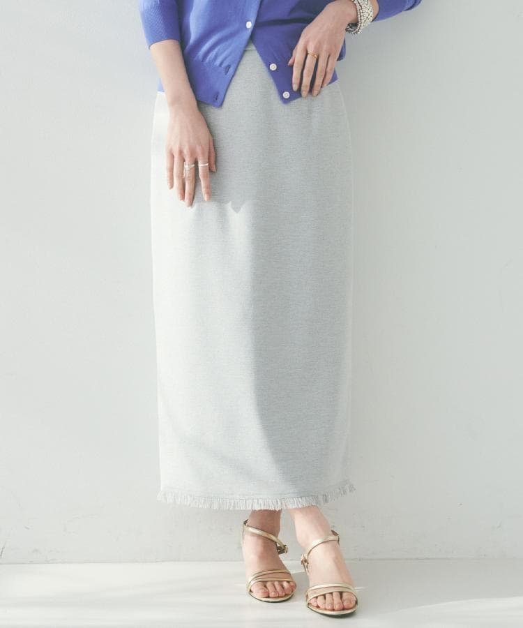 【アンタイトル/UNTITLED】の【オンオフ/ストレッチ】裾フリンジナロースカート 人気、トレンドファッション・服の通販 founy(ファニー) 　ファッション　Fashion　レディースファッション　WOMEN　スカート　Skirt　おすすめ　Recommend　ストレッチ　Stretch　ツイル　Twill　ポケット　Pocket　 other-1|ID: prp329100004540060 ipo3291000000032301126