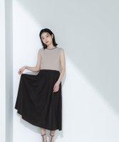 【ナチュラル ビューティー ベーシック/NATURAL BEAUTY BASIC】のタフタドッキングニットワンピース 人気、トレンドファッション・服の通販 founy(ファニー) ファッション Fashion レディースファッション Ladies' Fashion Online ワンピース Dress ニットワンピース Knit Dresses タフタ Taffeta ドッキング Docking ハイネック High Neck フェミニン Feminine ボーダー Border 無地 Plain Color |ID:prp329100004540179