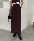 【カプリシューレマージュ/CAPRICIEUX LEMAGE】の【低身長サイズあり】マキシIラインスカート ブラウン|ID: prp329100004540199 ipo3291000000032355996