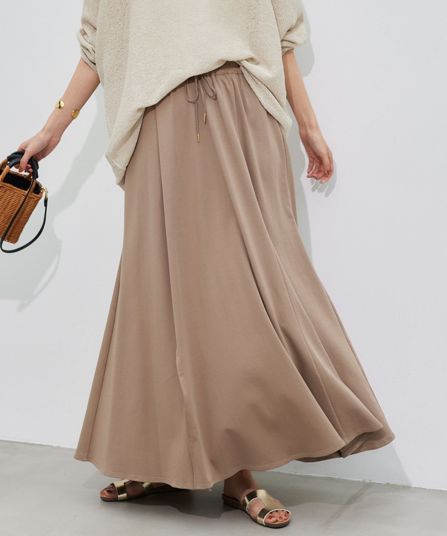 【バンヤードストーム/BARNYARDSTORM】のカットロングスカート 人気、トレンドファッション・服の通販 founy(ファニー) 　ファッション　Fashion　レディースファッション　WOMEN　スカート　Skirt　ロングスカート　Long Skirt　ギャザー　Gather　サンダル　Sandals　シンプル　Simple　ジャージ　Jersey　スポーツ　Sports　バランス　Balance　エレガント 上品　Elegant　 other-1|ID: prp329100004540216 ipo3291000000032302044