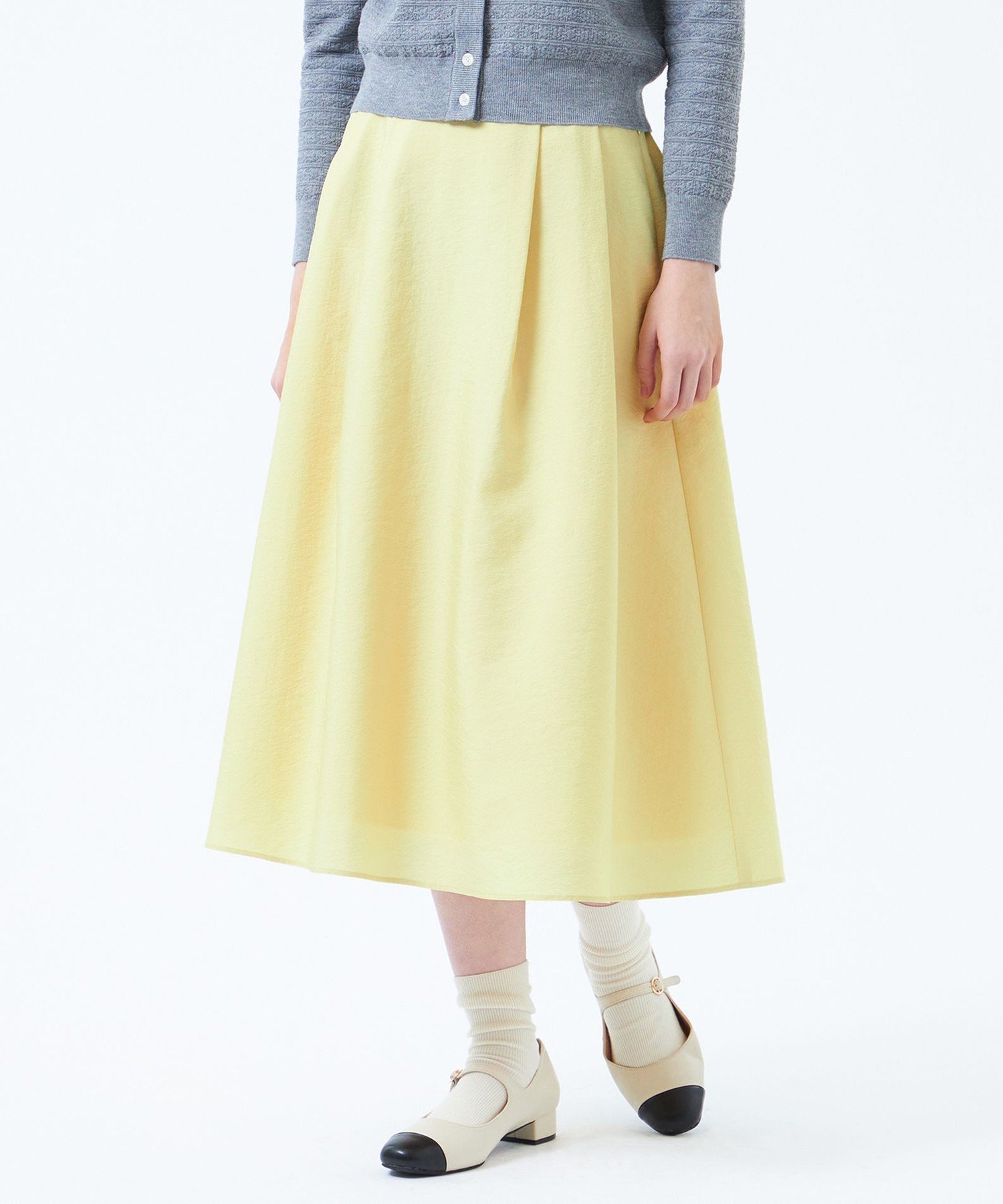 【マッキントッシュ フィロソフィー/MACKINTOSH PHILOSOPHY】のリンクルタックフレアスカート インテリア・キッズ・メンズ・レディースファッション・服の通販 founy(ファニー) 　ファッション　Fashion　レディースファッション　WOMEN　スカート　Skirt　Aライン/フレアスカート　Flared A-Line Skirts　おすすめ　Recommend　フレア　Flare　ミモレ　Mimore　エレガント 上品　Elegant　夏　Summer　春　Spring　秋　Autumn/Fall　ビジネス 仕事 通勤　Business　イエロー|ID: prp329100004540252 ipo3291000000032415611