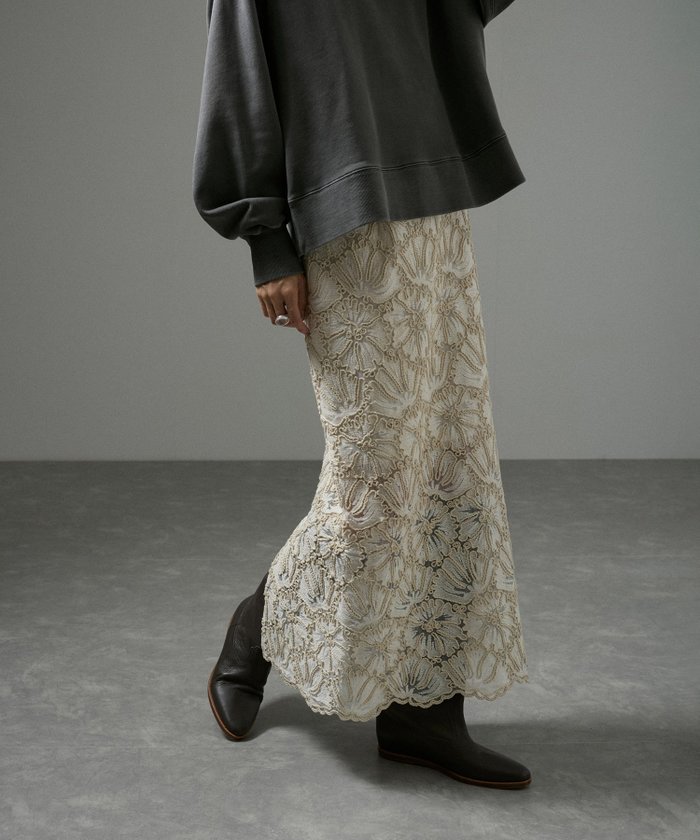【サロン アダム エ ロペ/SALON adam et rope'】の【セットアップ対応】レースフラワースカート インテリア・キッズ・メンズ・レディースファッション・服の通販 founy(ファニー) https://founy.com/ ファッション Fashion レディースファッション WOMEN セットアップ Setup スカート Skirt キャミソール Camisole シンプル Simple セットアップ Set Up チュール Tulle フラワー Flower モチーフ Motif ロング Long ビジネス 仕事 通勤 Business |ID: prp329100004540287 ipo3291000000032079884