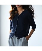 【セゾンドパピヨン/SAISON DE PAPILLON】のスキッパーネックサマーニットカーディガン 人気、トレンドファッション・服の通販 founy(ファニー) ファッション Fashion レディースファッション WOMEN トップス・カットソー Tops/Tshirt ニット Knit Tops カーディガン Cardigans カーディガン Cardigan スキッパー Skipper スリット Slit 夏 Summer 定番 Standard thumbnail ネイビー|ID: prp329100004540337 ipo3291000000032354396