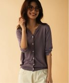 【セゾンドパピヨン/SAISON DE PAPILLON】のスキッパーネックサマーニットカーディガン 人気、トレンドファッション・服の通販 founy(ファニー) ファッション Fashion レディースファッション WOMEN トップス・カットソー Tops/Tshirt ニット Knit Tops カーディガン Cardigans カーディガン Cardigan スキッパー Skipper スリット Slit 夏 Summer 定番 Standard thumbnail パープル|ID: prp329100004540337 ipo3291000000032354398