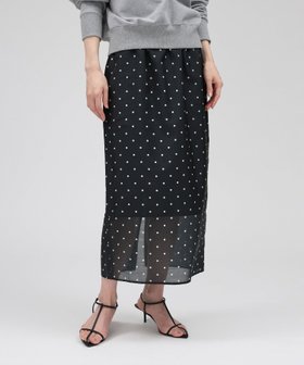 【バビロン/BABYLONE / KIDS】のシアードットタイトスカート 人気、トレンドファッション・服の通販 founy(ファニー) ファッション Fashion キッズファッション KIDS シアー Sheer スリット Slit センター Center ドット Dot 再入荷 Restock/Back In Stock/Re Arrival |ID:prp329100004540349