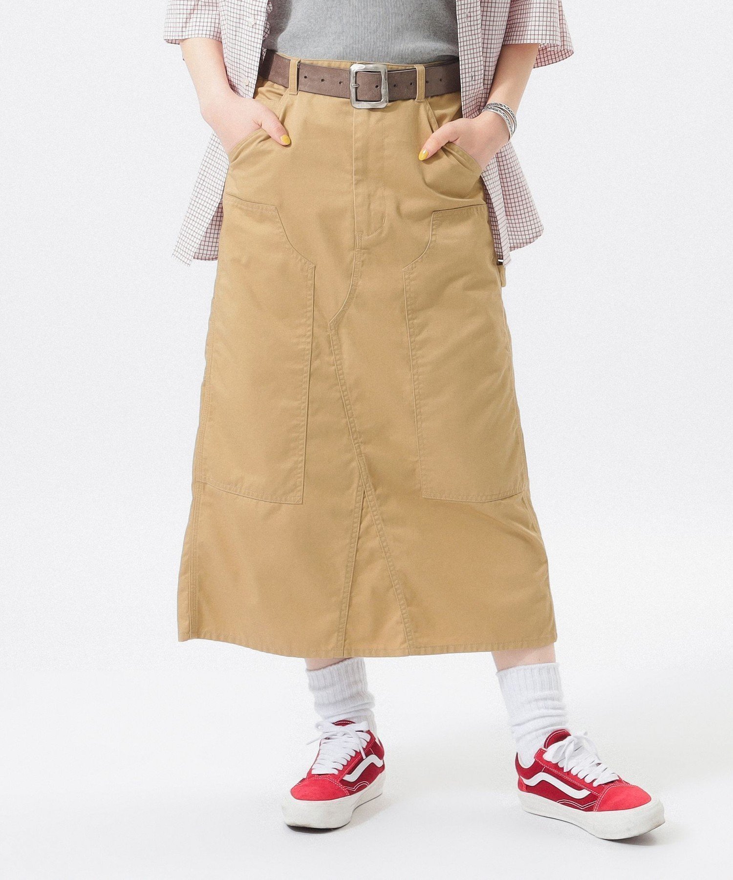 【ビームス ウイメン/BEAMS】のダブルニー タイトスカート インテリア・キッズ・メンズ・レディースファッション・服の通販 founy(ファニー) 　ファッション　Fashion　レディースファッション　WOMEN　スカート　Skirt　ウェーブ　Wave　春　Spring　くるぶし　Ankle　カットソー　Cut And Sew　カーディガン　Cardigan　シンプル　Simple　スウェット　Sweat　タイトスカート　Tight Skirt　フリル　Frills　ボレロ　Bolero　ワーク　Work　S/S・春夏　Ss・Spring/Summer　おすすめ　Recommend　夏　Summer　BEIGE|ID: prp329100004540360 ipo3291000000032080328