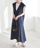 【シップス フォー ウィメン/SHIPS】のquaranciel 洗濯機可能 Vネック ジレ フレア スカート セットアップ ネイビー|ID: prp329100004540362 ipo3291000000032620870