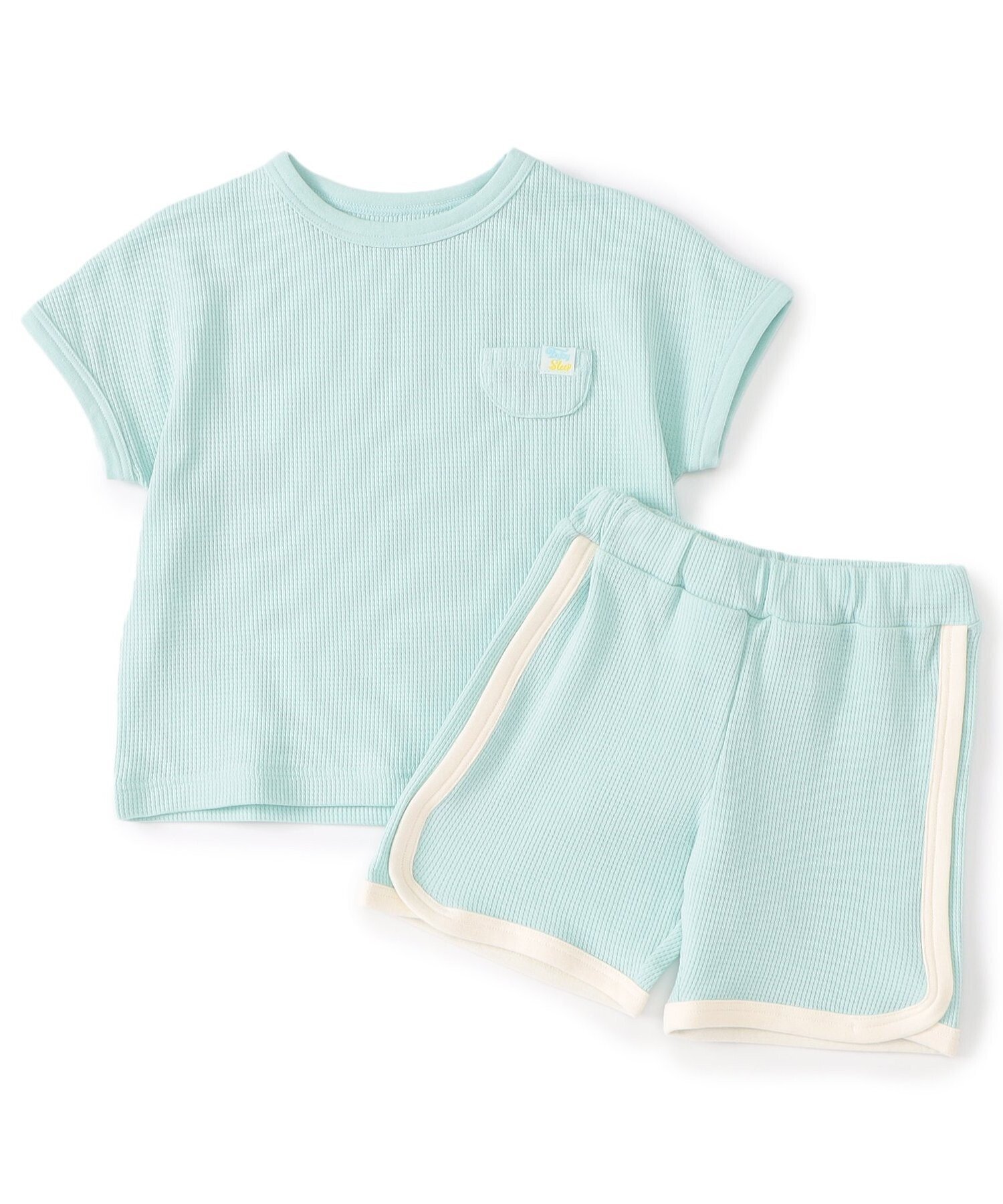 【その他のブランド/Other】のワッフルパジャマ インテリア・キッズ・メンズ・レディースファッション・服の通販 founy(ファニー) 　ファッション　Fashion　キッズファッション　KIDS　パジャマ　Pajamas　ワッフル　Waffle　人気　Popularity　サックス|ID: prp329100004540363 ipo3291000000032080338