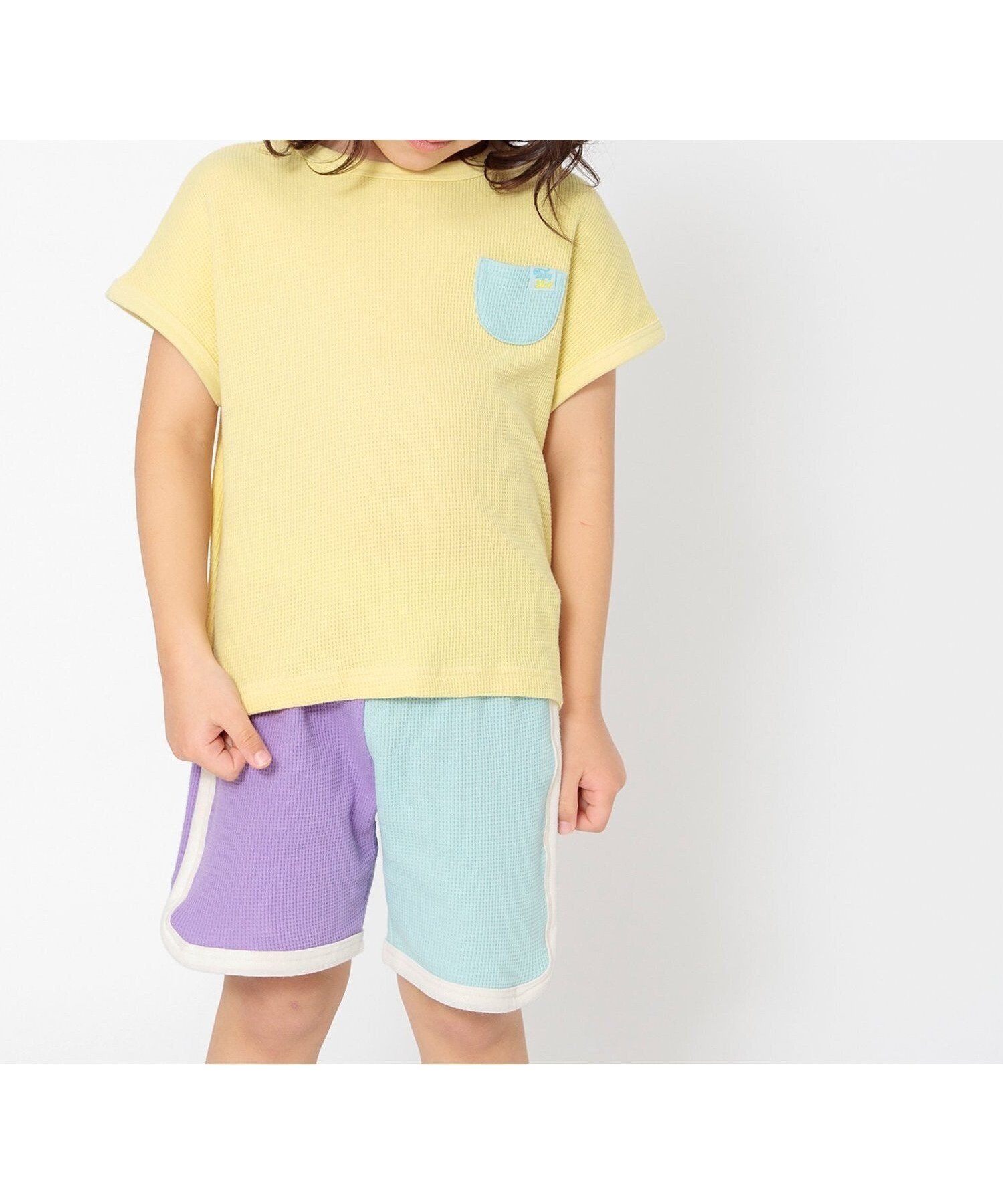 【その他のブランド/Other】のワッフルパジャマ インテリア・キッズ・メンズ・レディースファッション・服の通販 founy(ファニー) 　ファッション　Fashion　キッズファッション　KIDS　パジャマ　Pajamas　ワッフル　Waffle　人気　Popularity　イエロー|ID: prp329100004540363 ipo3291000000032080339