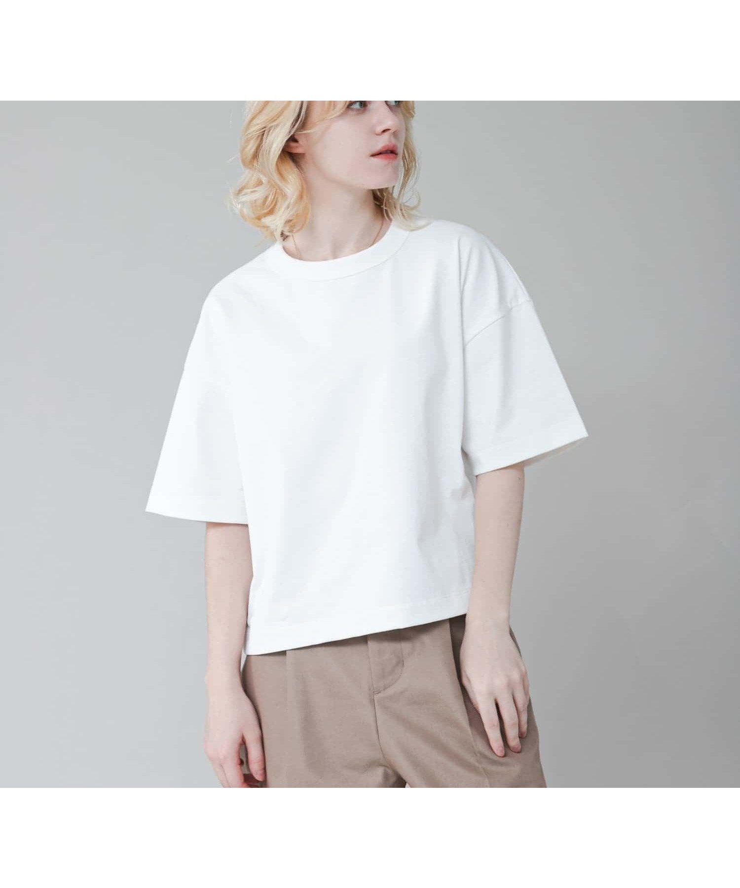 【アーバンリサーチ ドアーズ/URBAN RESEARCH DOORS】の『吸水速乾/UVカット』DRY OUT SHORT LENGTH T-SHIRTS インテリア・キッズ・メンズ・レディースファッション・服の通販 founy(ファニー) 　ファッション　Fashion　レディースファッション　WOMEN　トップス・カットソー　Tops/Tshirt　シャツ/ブラウス　Shirts/Blouses　ロング / Tシャツ　T-Shirts　2025年　2025　2025春夏・S/S　Ss,Spring/Summer,2025　ショート　Short　シンプル　Simple　ドレープ　Drape　ボトム　Bottom　吸水　Water Absorption　夏　Summer　S/S・春夏　Ss・Spring/Summer　ホワイト|ID: prp329100004540373 ipo3291000000032238721