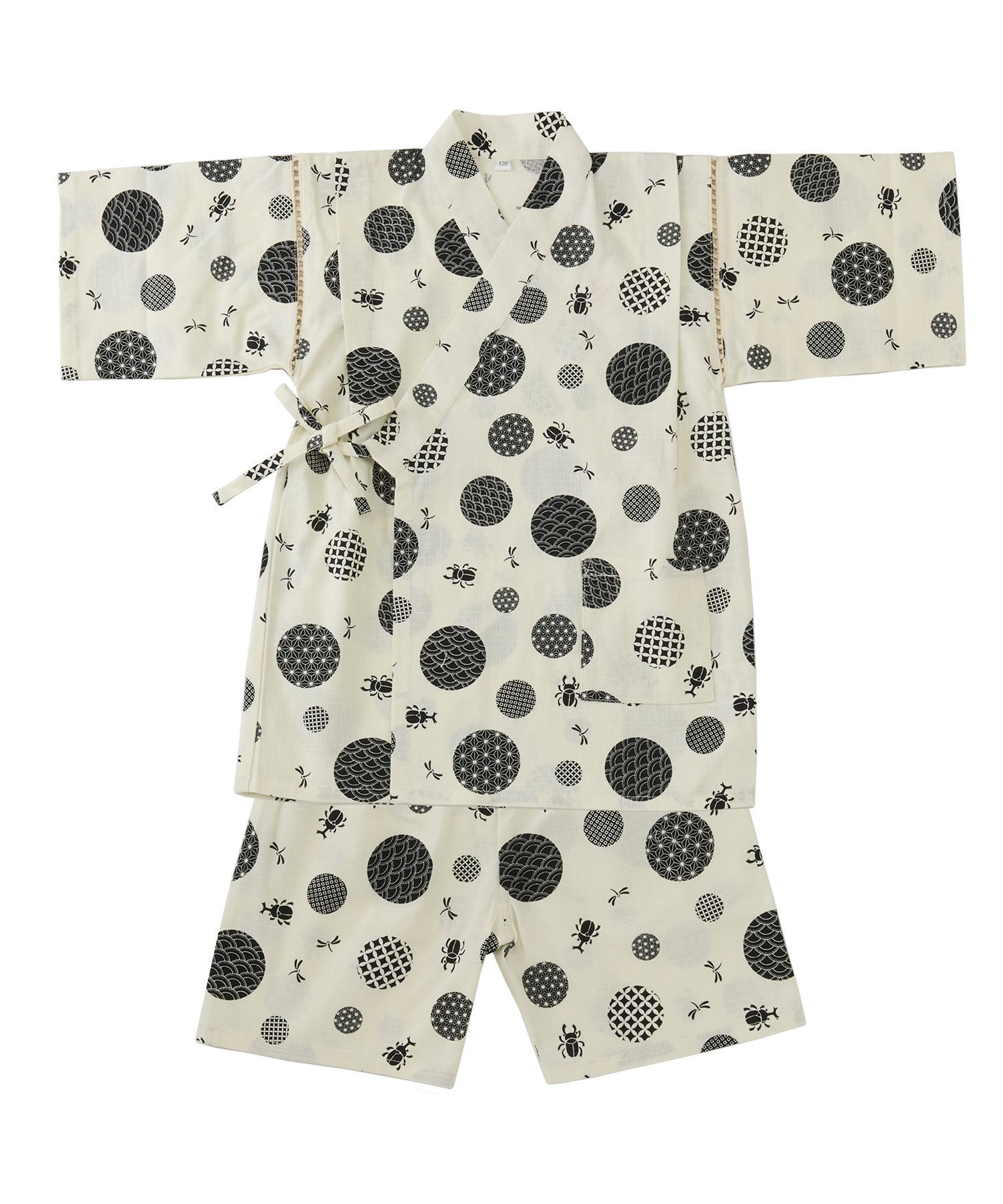 【その他のブランド/Other】の甚平 子供服 キッズ 男の子 RED PONY インテリア・キッズ・メンズ・レディースファッション・服の通販 founy(ファニー) 　ファッション　Fashion　キッズファッション　KIDS　ドット　Dot　パジャマ　Pajamas　プリント　Print　ミックス　Mix　水玉　Polka Dots　日本製　Made In Japan　夏　Summer　和柄ドット&昆虫ベージュ|ID: prp329100004540382 ipo3291000000032080484