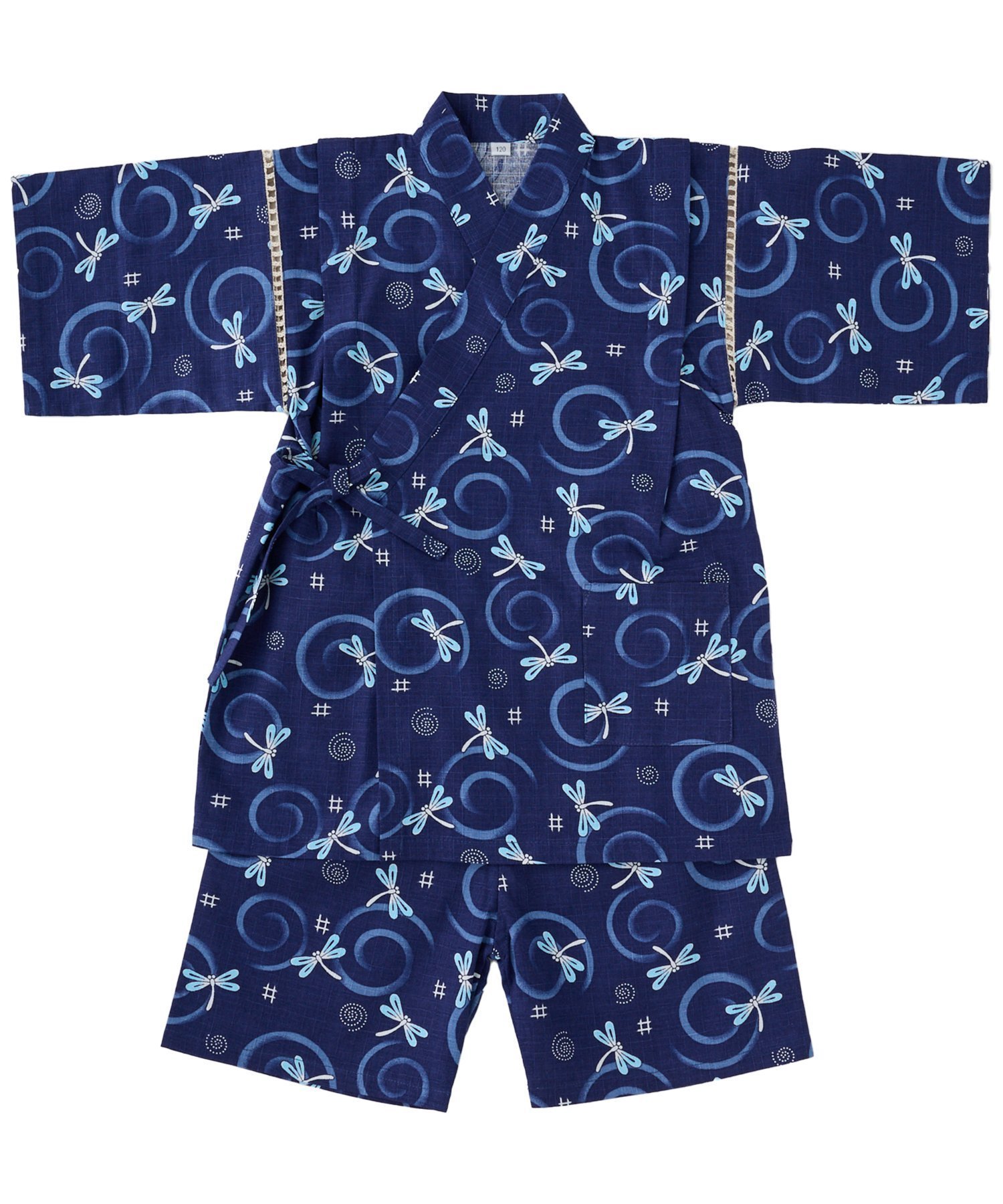 【その他のブランド/Other】の甚平 子供服 キッズ 男の子 RED PONY インテリア・キッズ・メンズ・レディースファッション・服の通販 founy(ファニー) 　ファッション　Fashion　キッズファッション　KIDS　ドット　Dot　パジャマ　Pajamas　プリント　Print　ミックス　Mix　水玉　Polka Dots　日本製　Made In Japan　夏　Summer　流水トンボ濃紺|ID: prp329100004540382 ipo3291000000032080493