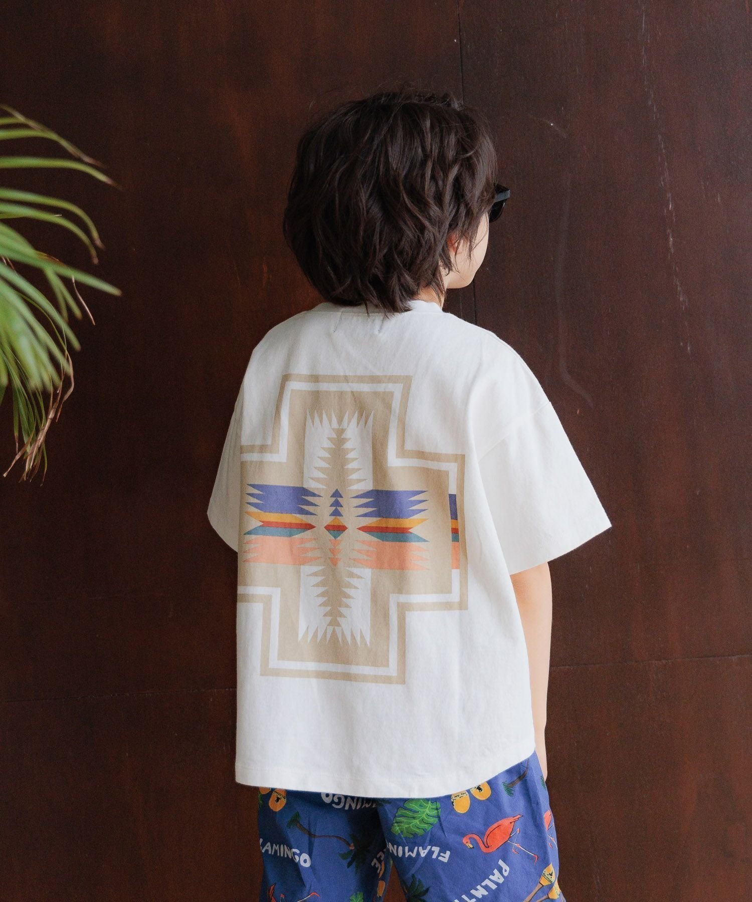 【ベイフロー/BAYFLOW / KIDS】の【PENDLETON(ペンドルトン)】別注バックプリントTシャツ25SS(KIDS) インテリア・キッズ・メンズ・レディースファッション・服の通販 founy(ファニー) 　ファッション　Fashion　キッズファッション　KIDS　カッティング　Cutting　ブランケット　Blanket　プリント　Print　ボトム　Bottom　別注　Special Order　メンズ　Mens　モノトーン　Monotone　ラウンド　Round　ワイド　Wide　おすすめ　Recommend　2025年　2025　2025春夏・S/S　Ss,Spring/Summer,2025　オフホワイト11|ID: prp329100004540390 ipo3291000000032080543