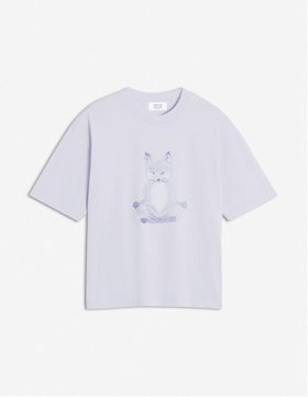 【メゾン キツネ/MAISON KITSUNE】のMaison Kitsune/YOGA FOX BOXY TEE-SHIRT 人気、トレンドファッション・服の通販 founy(ファニー) ファッション Fashion レディースファッション Ladies' Fashion Online トップス・カットソー Tops/Tshirt シャツ/ブラウス Shirts/Blouses フロント Front プリント Print 半袖 Short Sleeve 夏 Summer S/S・春夏 Ss・Spring/Summer |ID:prp329100004540401
