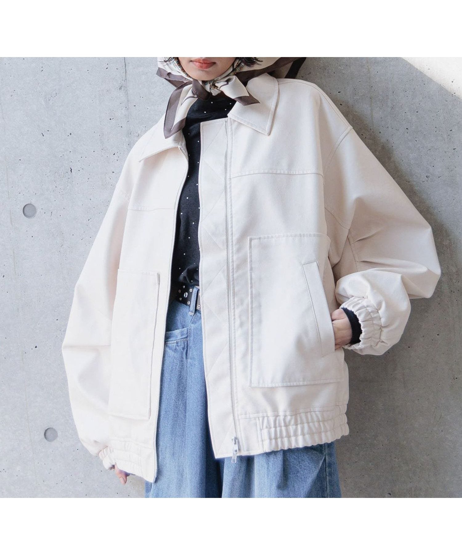 【ページボーイ/PAGEBOY】のサンドヴィンテージレザーブルゾン インテリア・キッズ・メンズ・レディースファッション・服の通販 founy(ファニー) 　ファッション　Fashion　レディースファッション　WOMEN　アウター　Coat Outerwear　ブルゾン　Blouson/Jackets　トップス・カットソー　Tops/Tshirt　ベスト/ジレ　Gilets/Vests　バランス　Balance　ポケット　Pocket　ヴィンテージ　Vintage　秋　Autumn/Fall　オフホワイト05|ID: prp329100004540423 ipo3291000000032332577