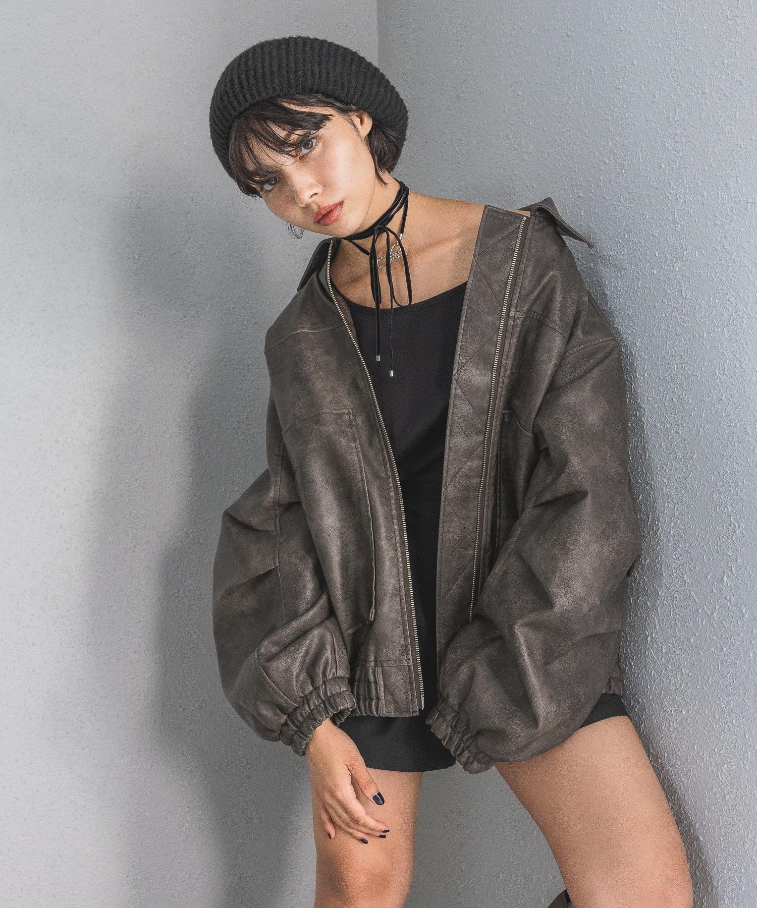 【ページボーイ/PAGEBOY】のサンドヴィンテージレザーブルゾン インテリア・キッズ・メンズ・レディースファッション・服の通販 founy(ファニー) 　ファッション　Fashion　レディースファッション　WOMEN　アウター　Coat Outerwear　ブルゾン　Blouson/Jackets　トップス・カットソー　Tops/Tshirt　ベスト/ジレ　Gilets/Vests　バランス　Balance　ポケット　Pocket　ヴィンテージ　Vintage　秋　Autumn/Fall　ココア56|ID: prp329100004540423 ipo3291000000032332580