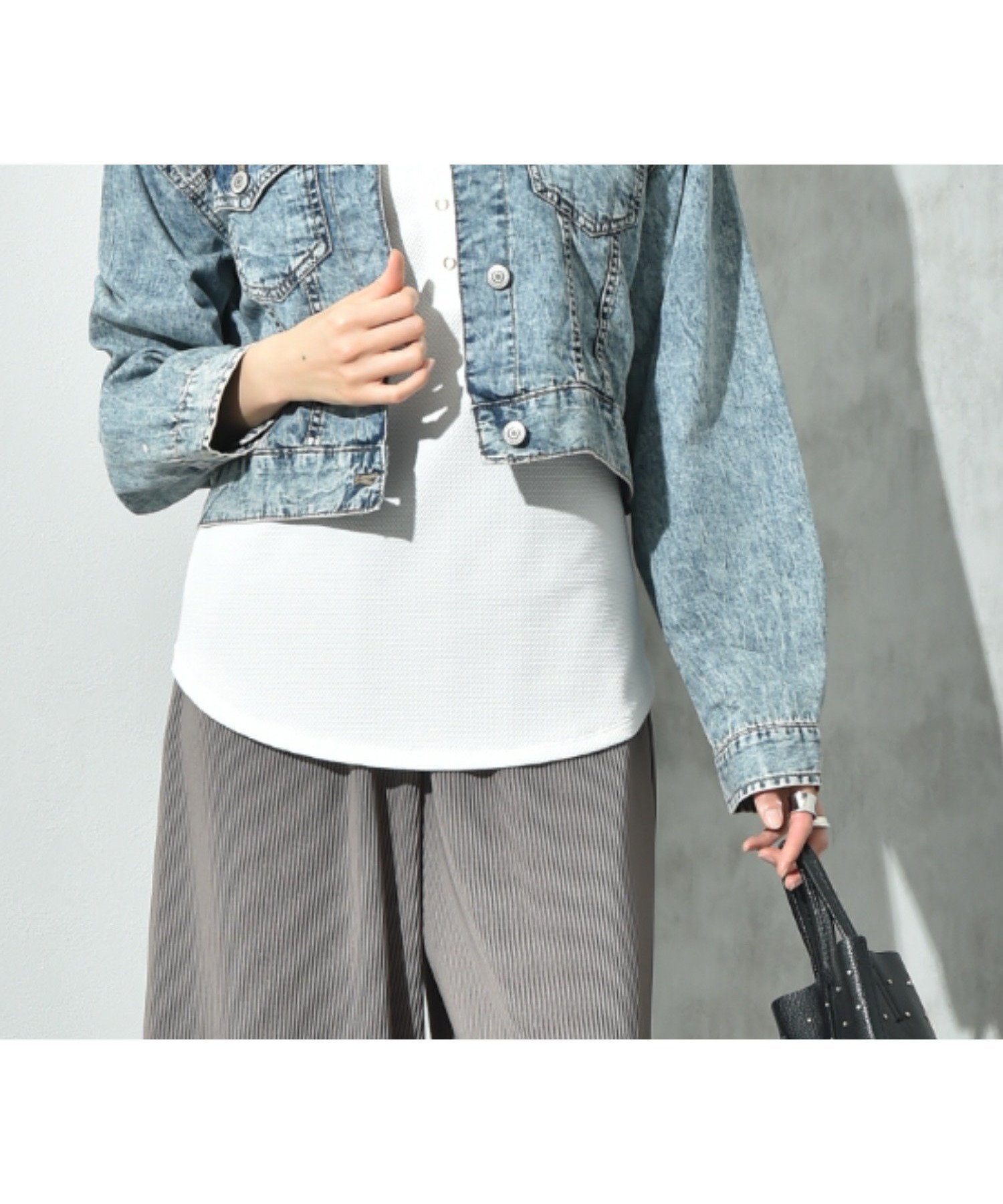 【インタープラネット/INTERPLANET】のライトデニムGジャン 人気、トレンドファッション・服の通販 founy(ファニー) 　ファッション　Fashion　レディースファッション　WOMEN　アウター　Coat Outerwear　ショート　Short　デニム　Denim　ベーシック　Basic　定番　Standard　 other-1|ID: prp329100004540427 ipo3291000000032080805