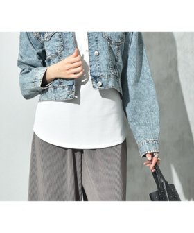 【インタープラネット/INTERPLANET】のライトデニムGジャン 人気、トレンドファッション・服の通販 founy(ファニー) ファッション Fashion レディースファッション WOMEN アウター Coat Outerwear ショート Short デニム Denim ベーシック Basic 定番 Standard |ID:prp329100004540427